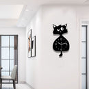 Black Gray Cat Wall Clock Unique Home Decor Silent Wall Clock Cat Decor Australia Modern