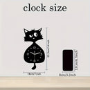 Black Gray Cat Wall Clock Unique Home Decor Silent Wall Clock Cat Decor Australia Modern