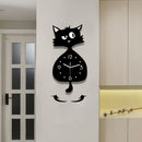 Black Gray Cat Wall Clock Unique Home Decor Silent Wall Clock Cat Decor Australia Modern