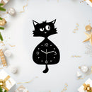 Black Gray Cat Wall Clock Unique Home Decor Silent Wall Clock Cat Decor Australia Modern