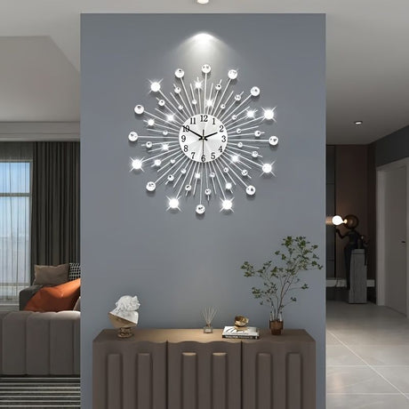 Silver Gold Silver Dandelion Wall Clock Home Decor Clock Modern Wall Clock High-Quality Clock