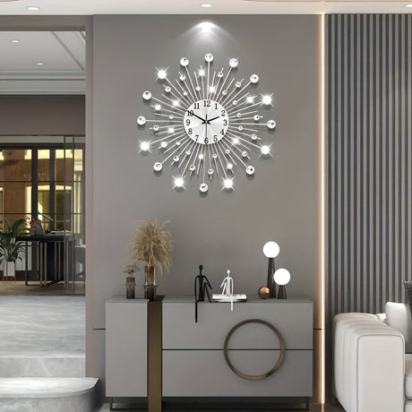 Silver Gold Silver Dandelion Wall Clock Home Decor Clock Modern Wall Clock High-Quality Clock