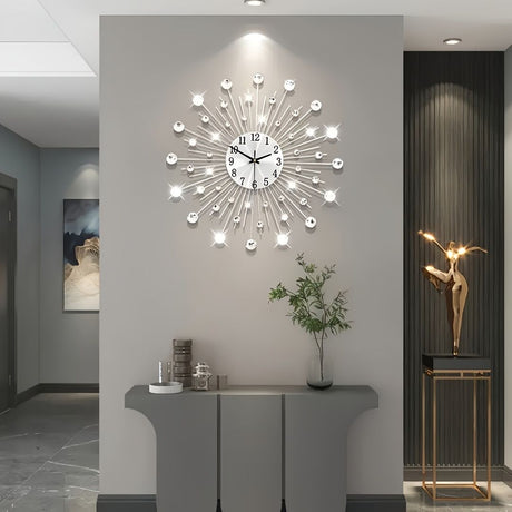 Silver Gold Silver Dandelion Wall Clock Home Decor Clock Modern Wall Clock High-Quality Clock