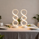 White Black Infinity-Shaped Lamps Night Atmosphere Lamps Home Decor LED Lamps 2-Piece Set