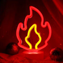 White Black Flame Neon Night Light Home Decor LED Night Light Ambient Lighting Unique Gift