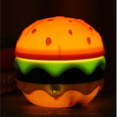Orange Black Burger Night Light Adjustable Night Light Warm Glow Lamp Fun Home Decor Durable