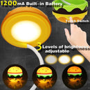 Orange Black Burger Night Light Adjustable Night Light Warm Glow Lamp Fun Home Decor Durable
