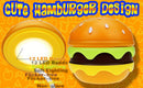 Orange Black Burger Night Light Adjustable Night Light Warm Glow Lamp Fun Home Decor Durable