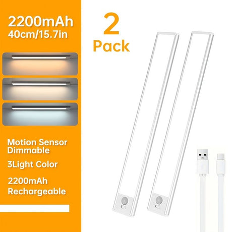 Silver Gold Motion Sensor Night Light Rechargeable LED Night Light Dimmable Night Light 3