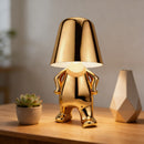 Gold Gray Ambient Night Light Gold-Toned Night Light Figure Shaped Night Light Home Decor