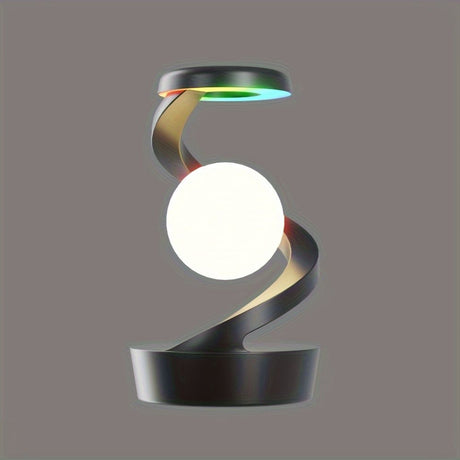 Gray Modern Night Light Spiral Design LED Night Light Ambient Lighting Wireless