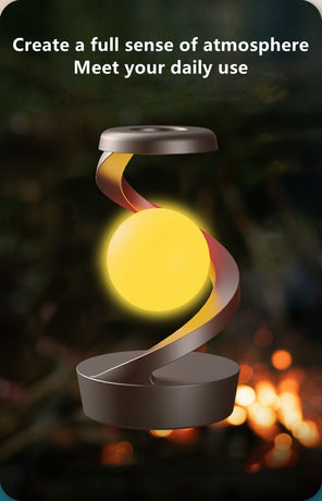 Gray Modern Night Light Spiral Design LED Night Light Ambient Lighting Wireless