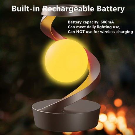 Gray Modern Night Light Spiral Design LED Night Light Ambient Lighting Wireless