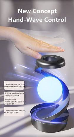 Gray Modern Night Light Spiral Design LED Night Light Ambient Lighting Wireless