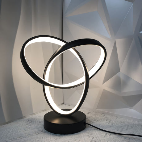 Black Red Modern Table Lamp Intertwined Ring Lamp Ambient Lighting Home Decor Light
