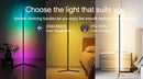 Black Silver 1.6m Floor Light Smart Voice-Controlled Light USB Powered Light Ambient Light