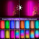 Black Silver 1.6m Floor Light Smart Voice-Controlled Light USB Powered Light Ambient Light
