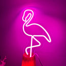 Red White Flamingo Night Light Neon Lamp Tropical Decor Home Accent Pink Light Mood