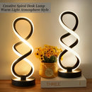 Black White Spiral Desk Lamps Warm Light Lamp Set Of 2 Lamps Bedside Lamp Study Lamp Modern