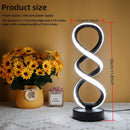 Black White Spiral Desk Lamps Warm Light Lamp Set Of 2 Lamps Bedside Lamp Study Lamp Modern
