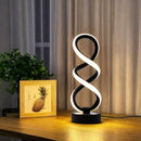 Black White Spiral Desk Lamps Warm Light Lamp Set Of 2 Lamps Bedside Lamp Study Lamp Modern