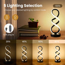 Black White Spiral Desk Lamps Warm Light Lamp Set Of 2 Lamps Bedside Lamp Study Lamp Modern