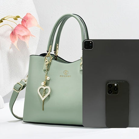 Single-Shoulder Handbag Cross-Body Handbag Pink Handbag Stylish Handbag Travel - Beige - Size 27-13-19