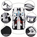 Travel Backpack Multi-Functional Backpack Convertible Backpack Shoe Compartment - Black - Size M