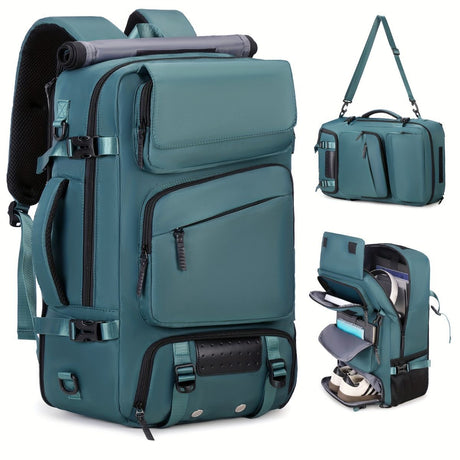Travel Backpack Multi-Functional Backpack Convertible Backpack Shoe Compartment - White - Size M