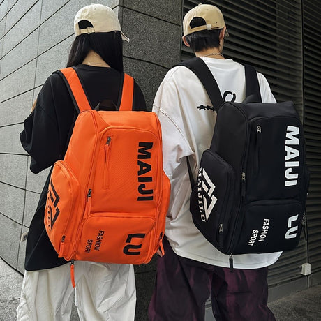 Fashion Backpack Sport Backpack Travel Backpack Four-Color Backpack Trendy - Black - Size L