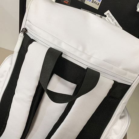 Fashion Backpack Sport Backpack Travel Backpack Four-Color Backpack Trendy - Black - Size L