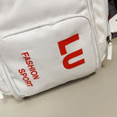 Fashion Backpack Sport Backpack Travel Backpack Four-Color Backpack Trendy - White - Size L