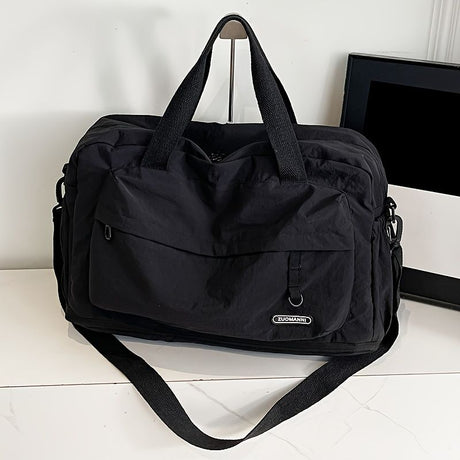 Fashion Sports Travel Bag Travel Bag Sports Bag Business Travel Bag Unisex Bag - Black - Size L