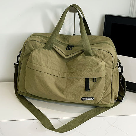 Fashion Sports Travel Bag Travel Bag Sports Bag Business Travel Bag Unisex Bag - Burgundy - Size L