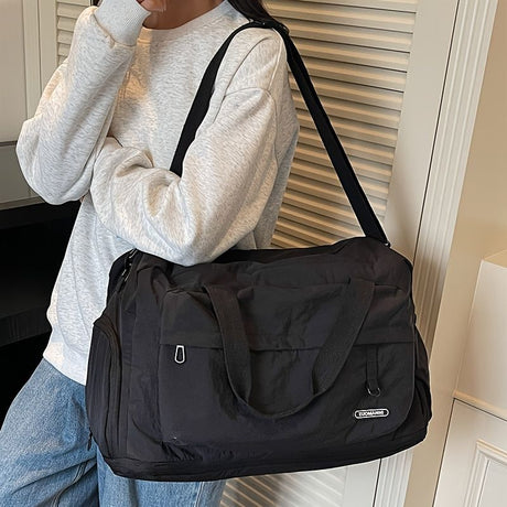 Fashion Sports Travel Bag Travel Bag Sports Bag Business Travel Bag Unisex Bag - Burgundy - Size L