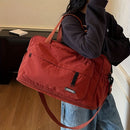 Fashion Sports Travel Bag Travel Bag Sports Bag Business Travel Bag Unisex Bag - Burgundy - Size L