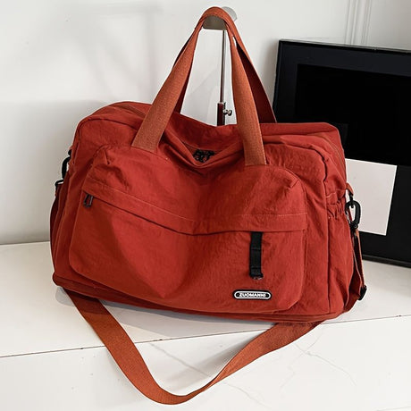 Fashion Sports Travel Bag Travel Bag Sports Bag Business Travel Bag Unisex Bag - Brown - Size L