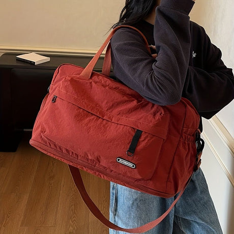 Fashion Sports Travel Bag Travel Bag Sports Bag Business Travel Bag Unisex Bag - Brown - Size L
