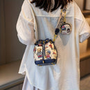 Women'S Bucket Bag Bear Print Handbag Trendy Handbag British Style Bag - Pink - Size 11-14-19