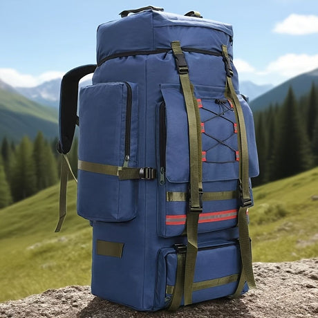 130L Backpack Outdoor Travel Backpack Camping Backpack For Adults Large - Black - Size M