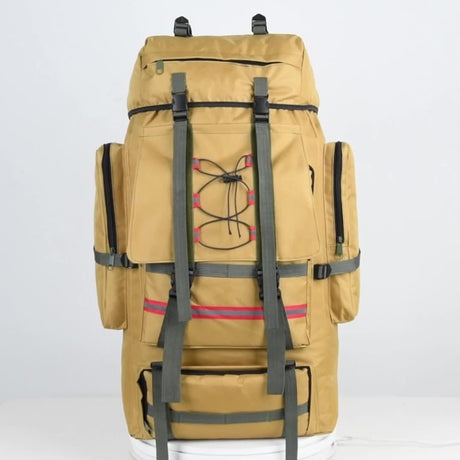 130L Backpack Outdoor Travel Backpack Camping Backpack For Adults Large - Khaki - Size M