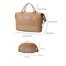 Travel Duffel Bag Small Pouch Travel Accessories Quilted Design Organized - Beige - Size L