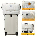 Travel Duffel Bag Small Pouch Travel Accessories Quilted Design Organized - Beige - Size L