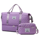 Travel Duffel Bag Small Pouch Travel Accessories Quilted Design Organized - Pink - Size L