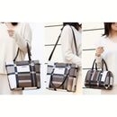 Women'S Bag Set Six Piece Bag Set Checkered Bag Large Capacity Bag Korean Style - Red - Size 30-27-13