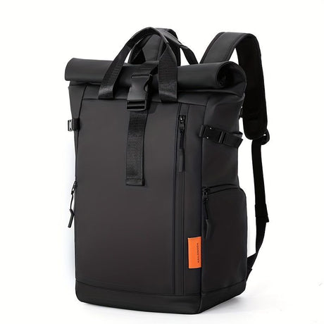 Roll-Top Backpack Travel Backpack Water-Resistant Backpack Unisex Backpack - Gray - Size M