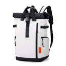 Roll-Top Backpack Travel Backpack Water-Resistant Backpack Unisex Backpack - Gray - Size M