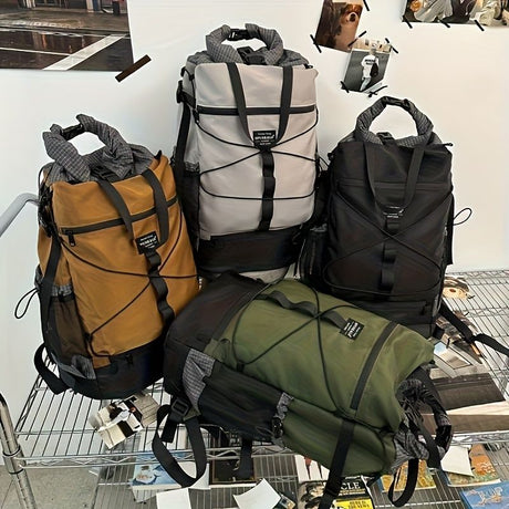 Travel Backpack Four Colors Spacious Compartments Durable Material Comfortable - Green - Size L