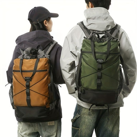 Travel Backpack Four Colors Spacious Compartments Durable Material Comfortable - Green - Size L