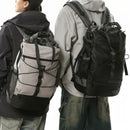 Travel Backpack Four Colors Spacious Compartments Durable Material Comfortable - Gray - Size L